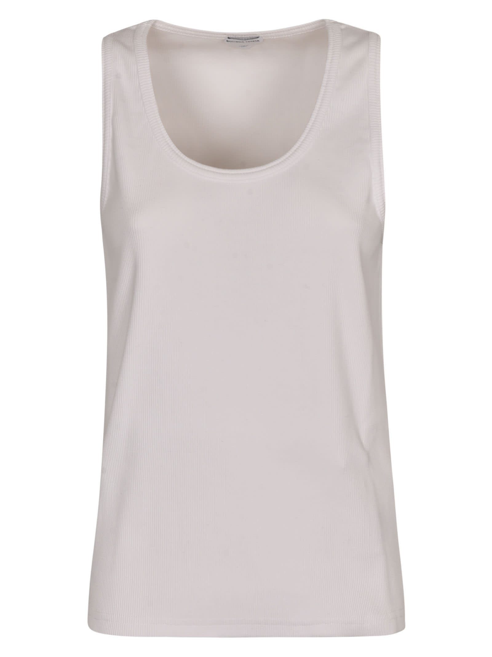 Bottega Veneta White Stretch Cotton Tank Top