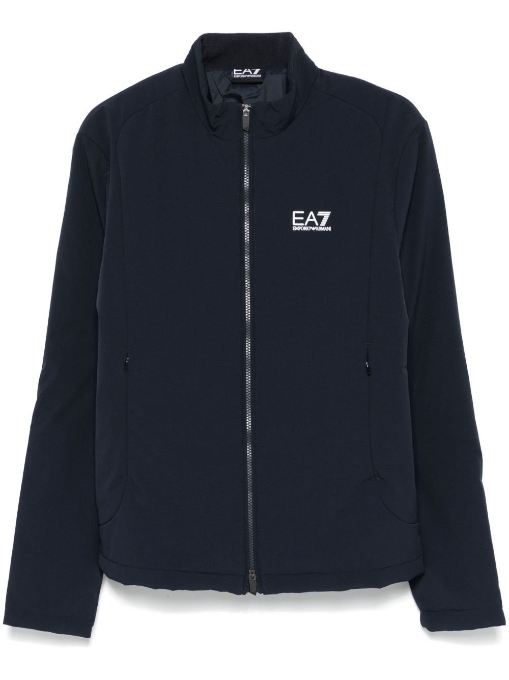 Ea7 Emporio Armani logo印花夹克 - 蓝色