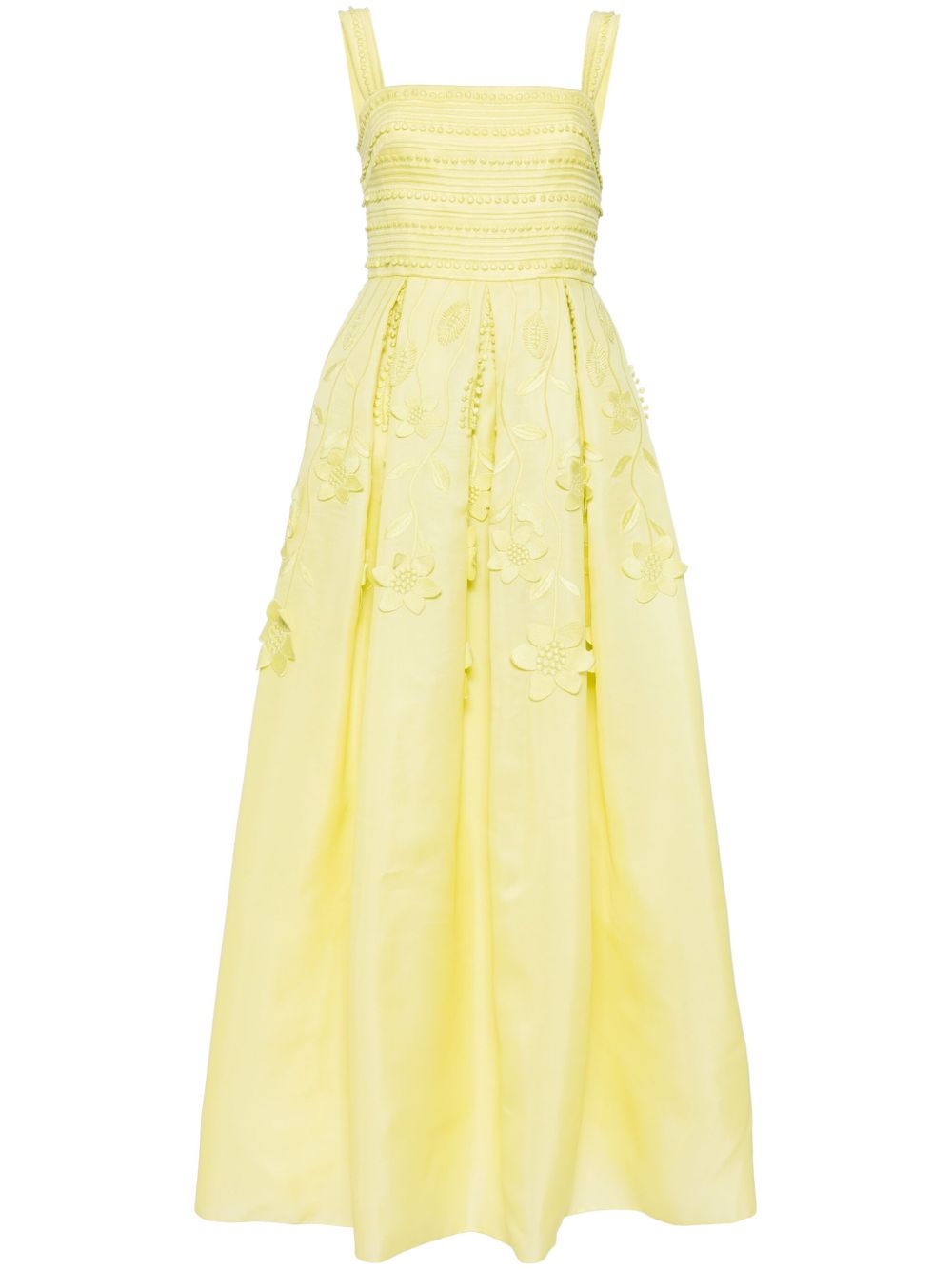 Elie Saab Willow Wisp 欧根纱礼服 - 黄色