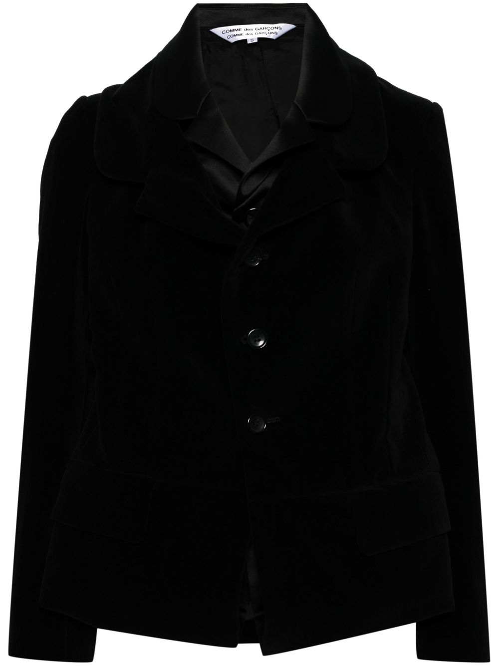 Comme Des Garçons Comme Des Garçons 层搭西装夹克 - 黑色