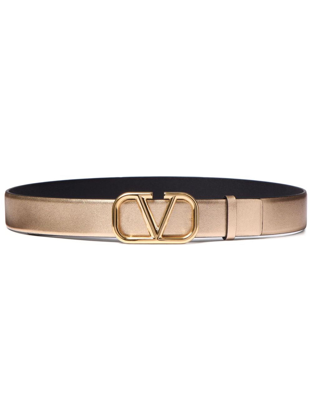 Valentino Garavani VLogo Signature 双面腰带（20毫米） - 金色