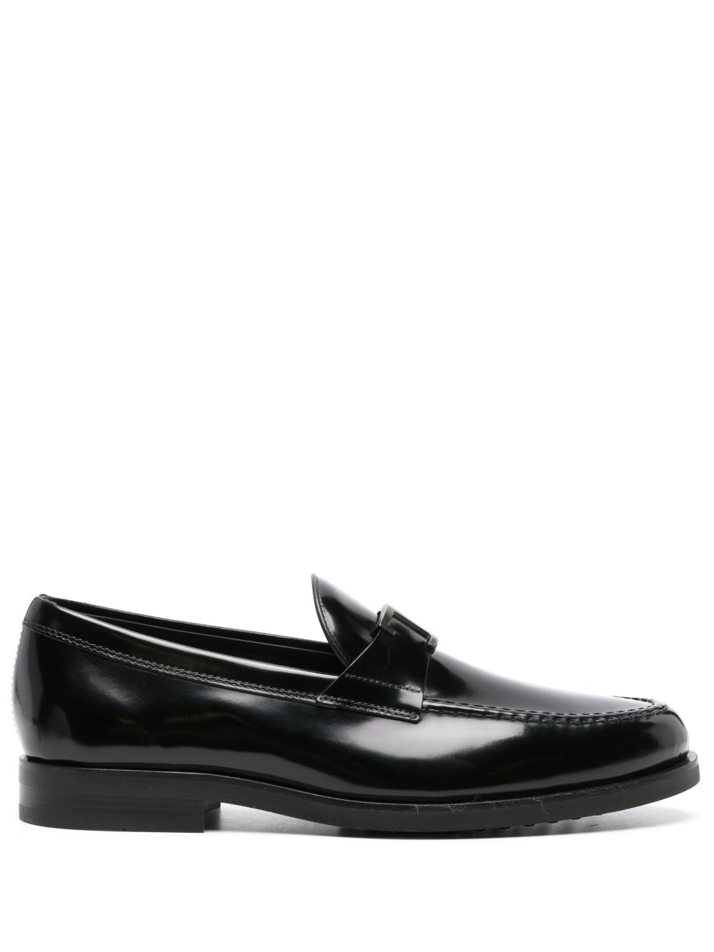 Tod's T Timeless 皮质乐福鞋 - 黑色