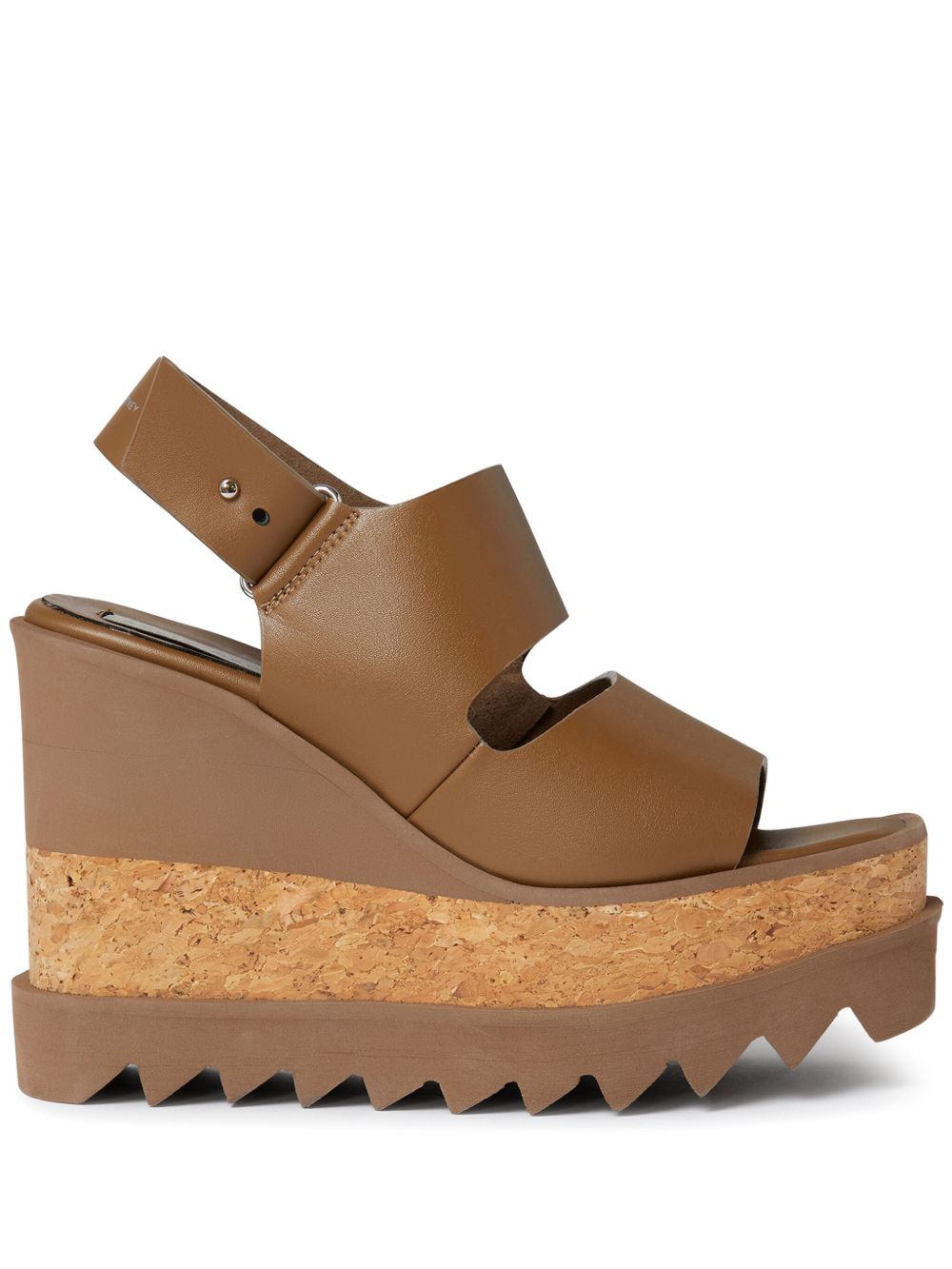 Stella McCartney Elyse 坡跟凉鞋 - 褐色