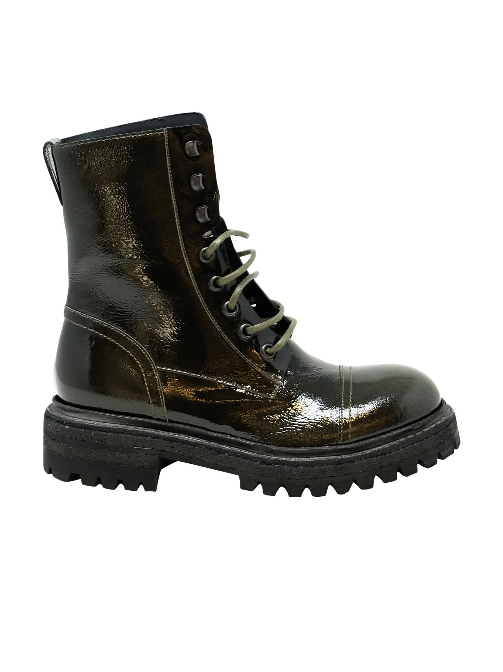Roberto Del Carlo Patent Leather Felce Boots