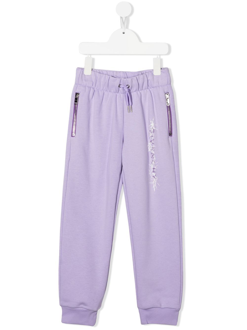 Givenchy Kids 纪梵希 logo印花运动裤 - 紫色