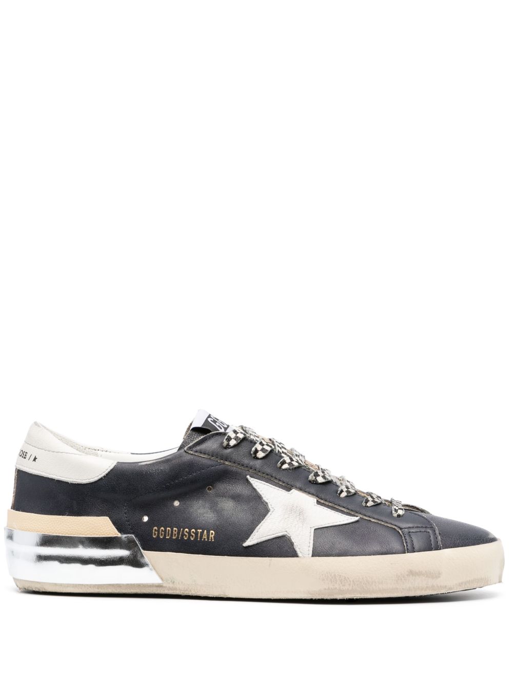 Golden Goose Super-Star 皮质运动鞋 - 蓝色