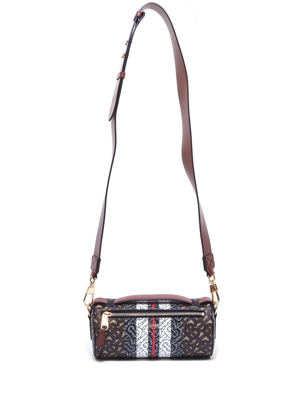 Burberry Pre-Owned 经典logo单肩包 - 褐色