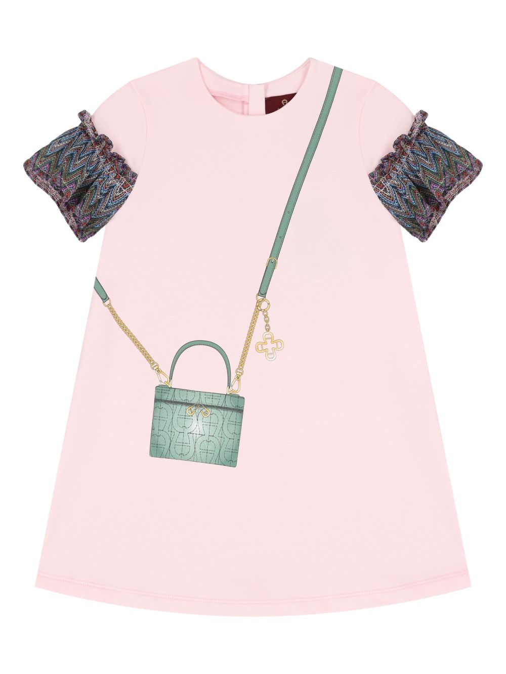 Aigner Kids 包印花连衣裙 - 粉色