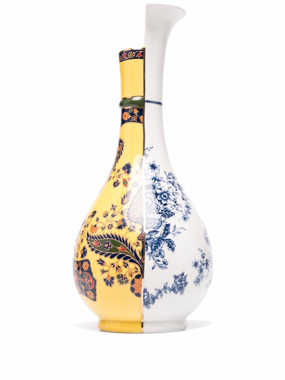 Seletti 混搭设计印花花瓶 - 黄色