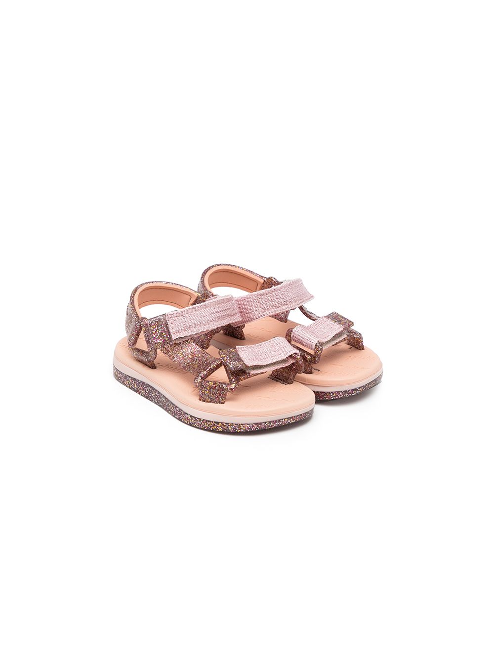 Mini Melissa 魔术贴凉鞋 - 粉色