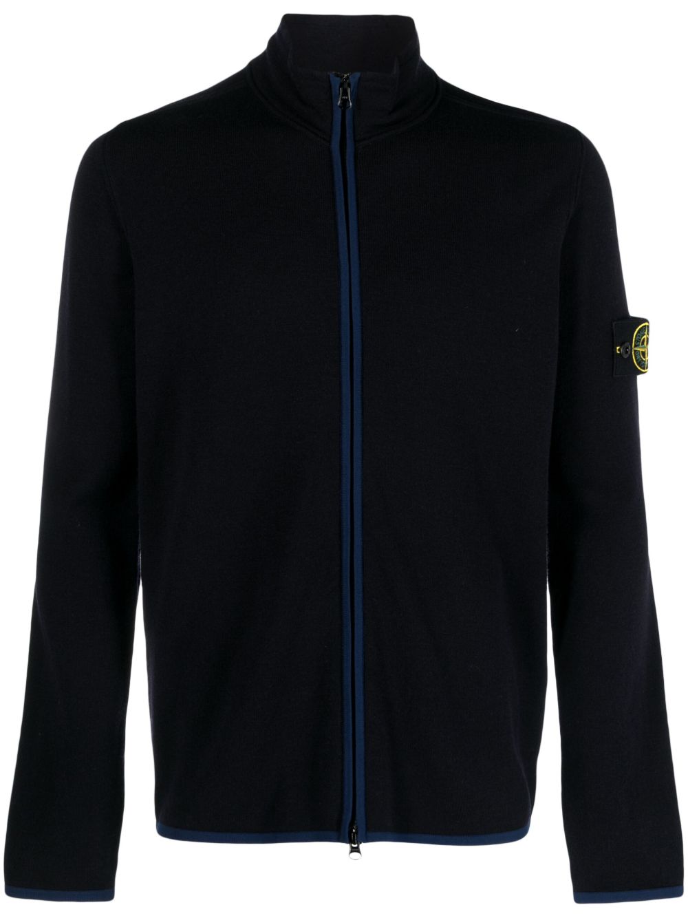 Stone Island 罗盘贴花拉链卫衣 - 蓝色