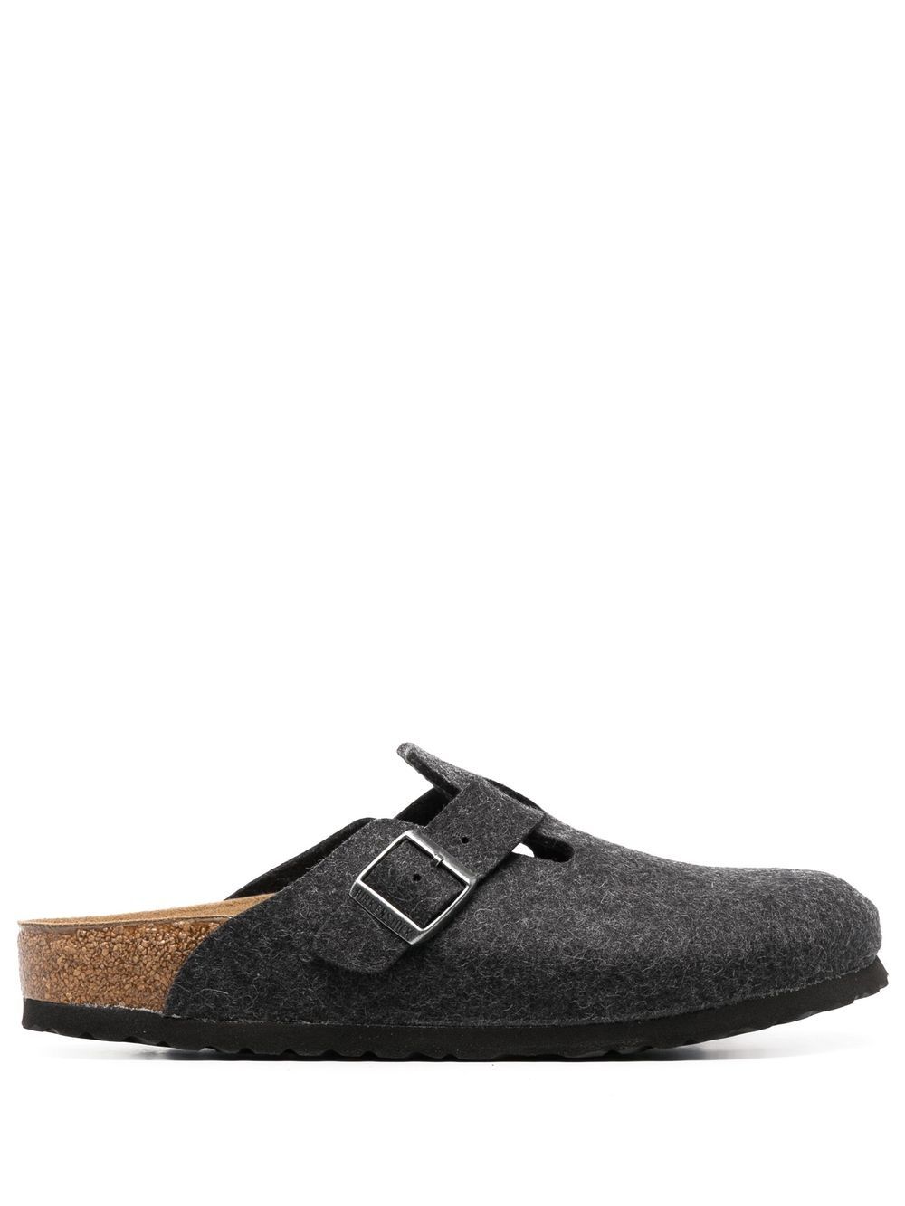 Birkenstock Boston 扣环羊毛拖鞋 - 灰色