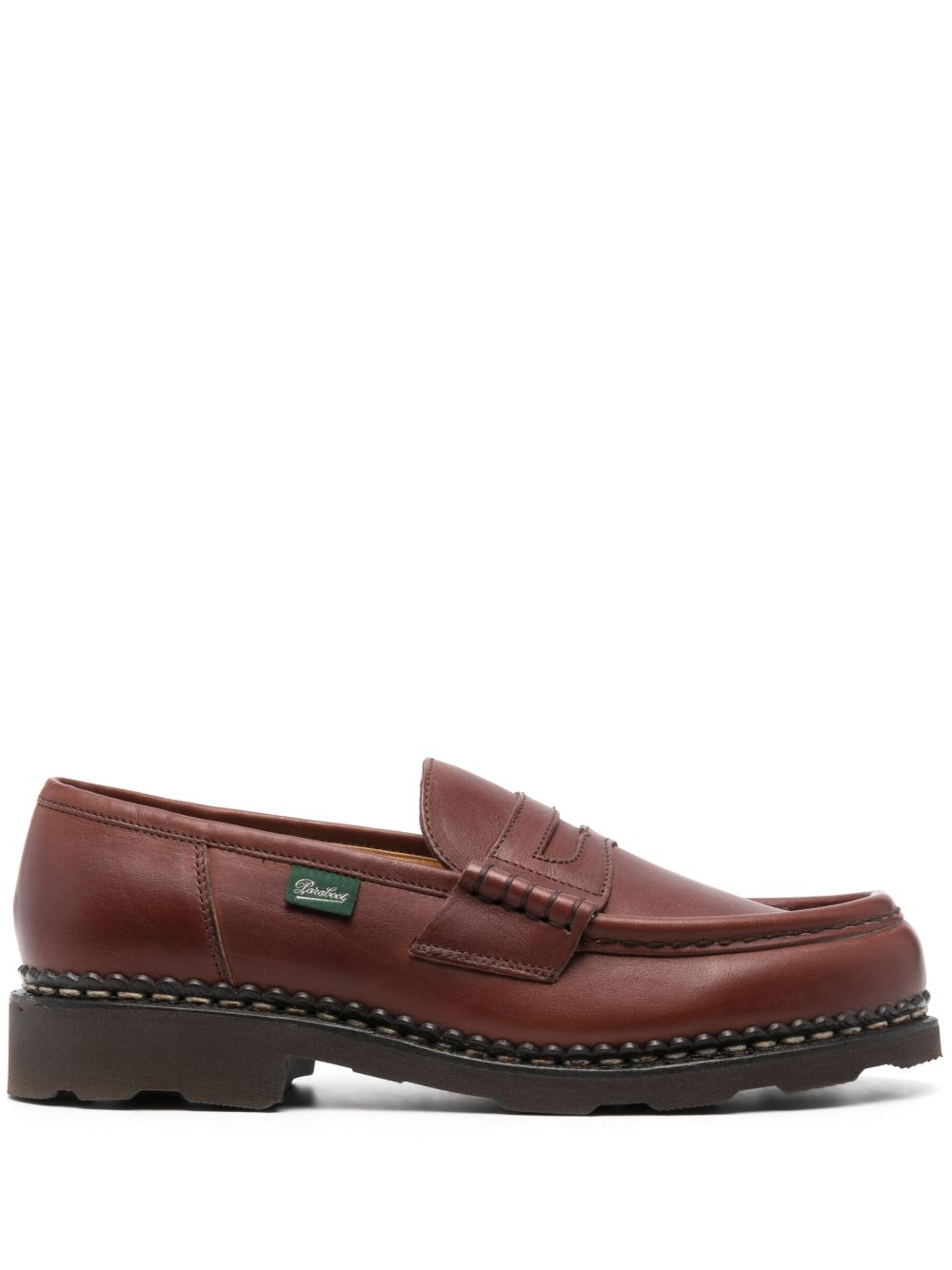 Paraboot logo标签小牛皮乐福鞋 - 褐色