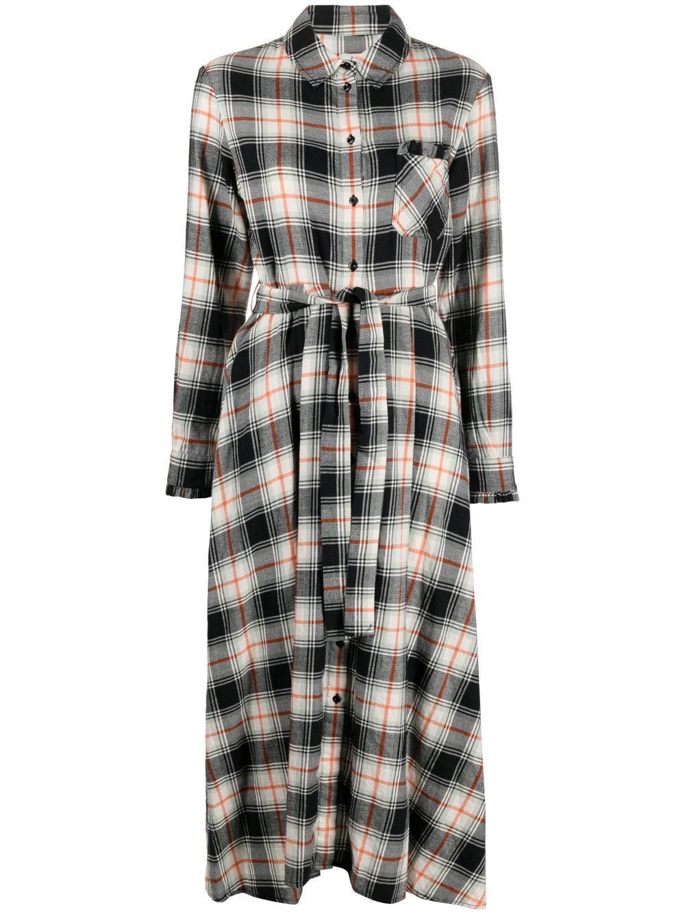 Woolrich 格纹衬衫裙 - 黑色