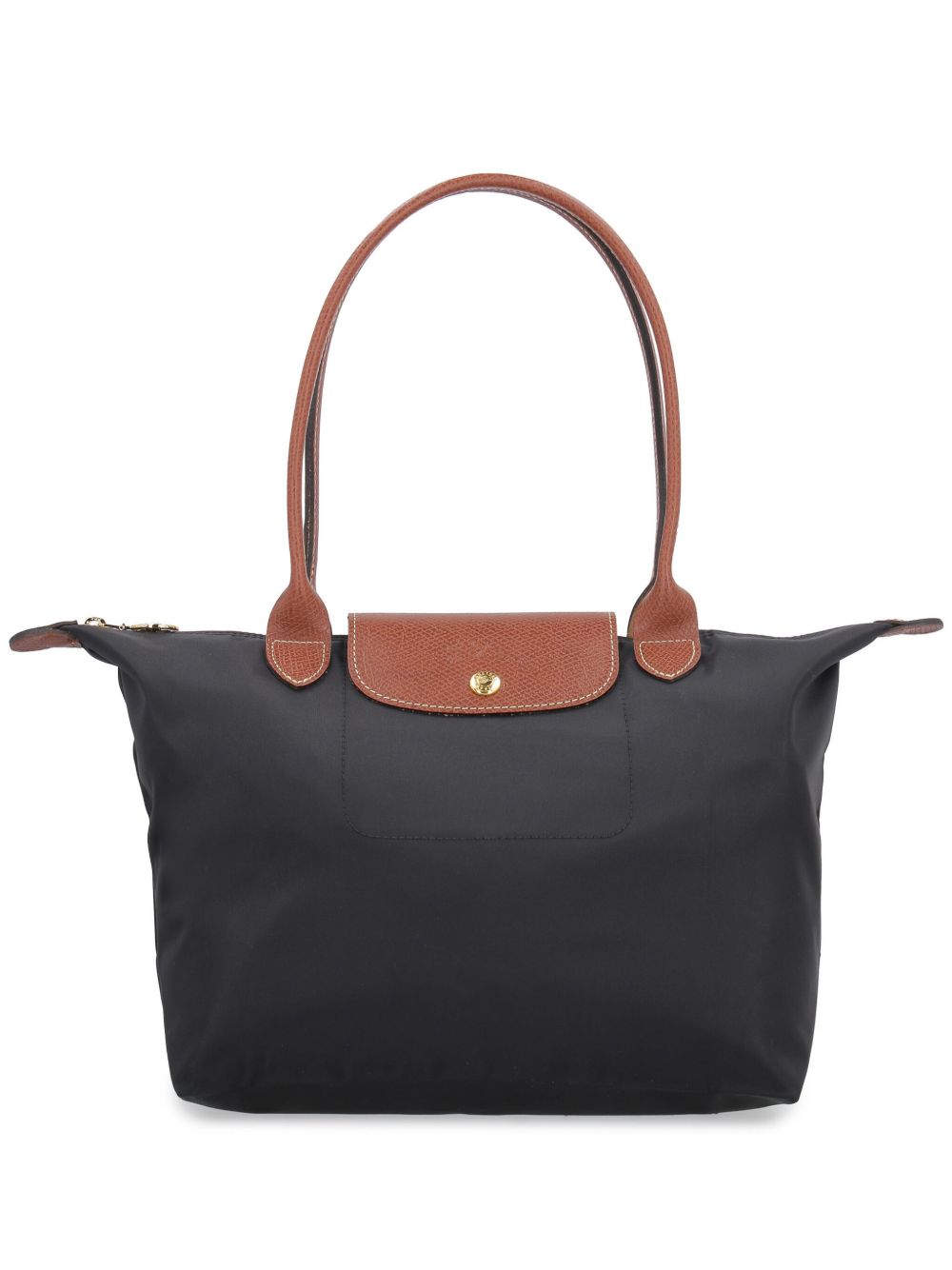 Longchamp Le Pliage 中号单肩包 - 黑色