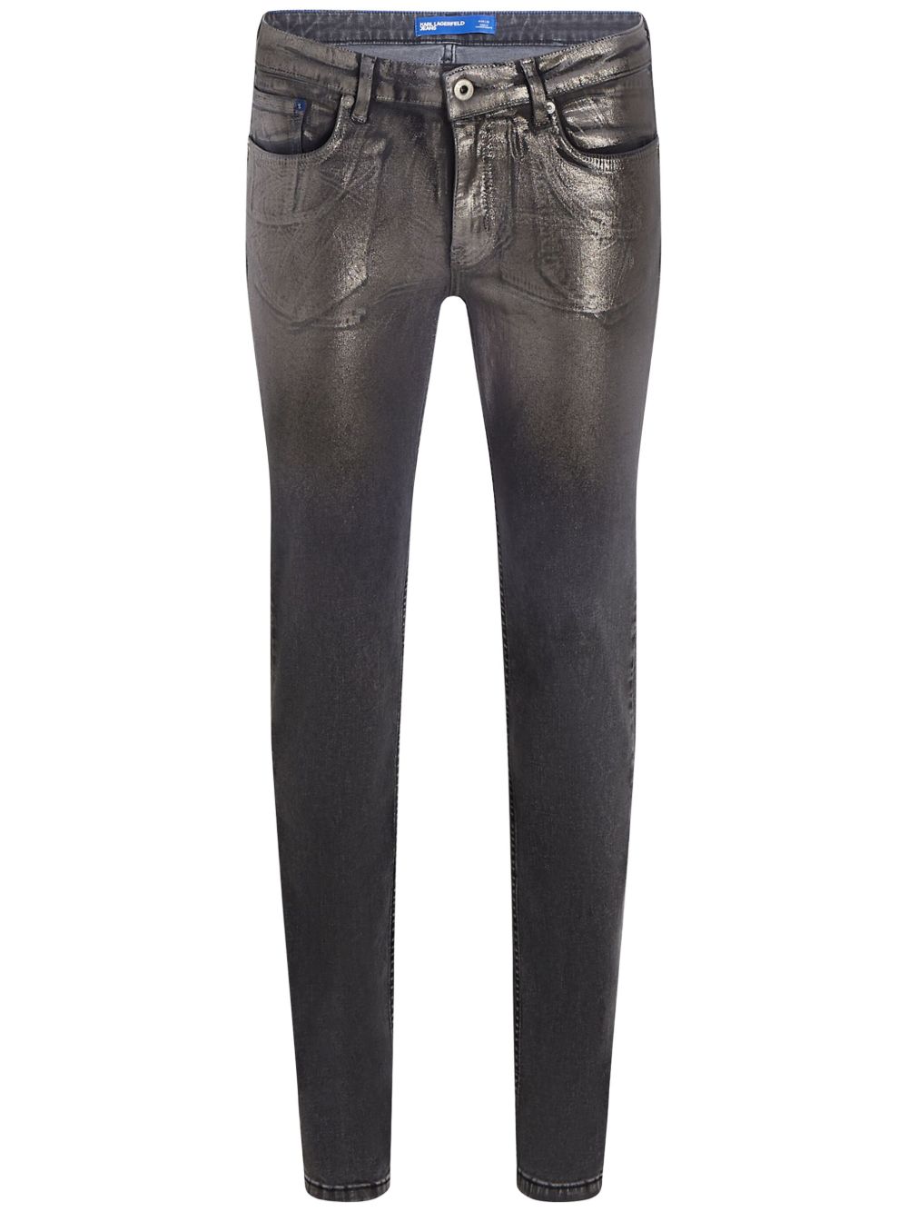 Karl Lagerfeld Jeans 涂层修身牛仔裤 - 灰色