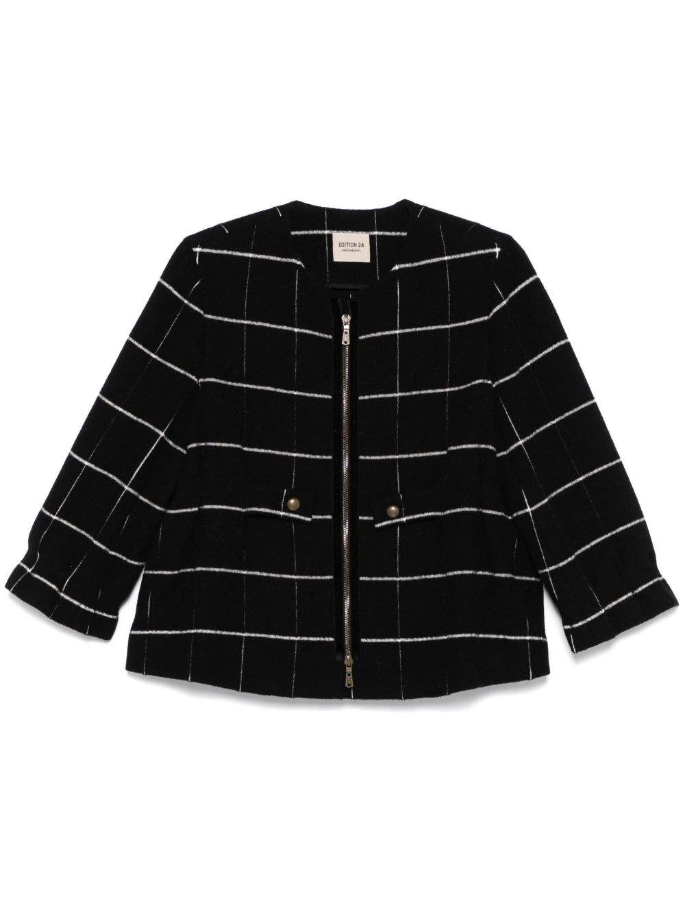 Saint Laurent Pre-Owned 无领设计外套（2010年代典藏款） - 黑色
