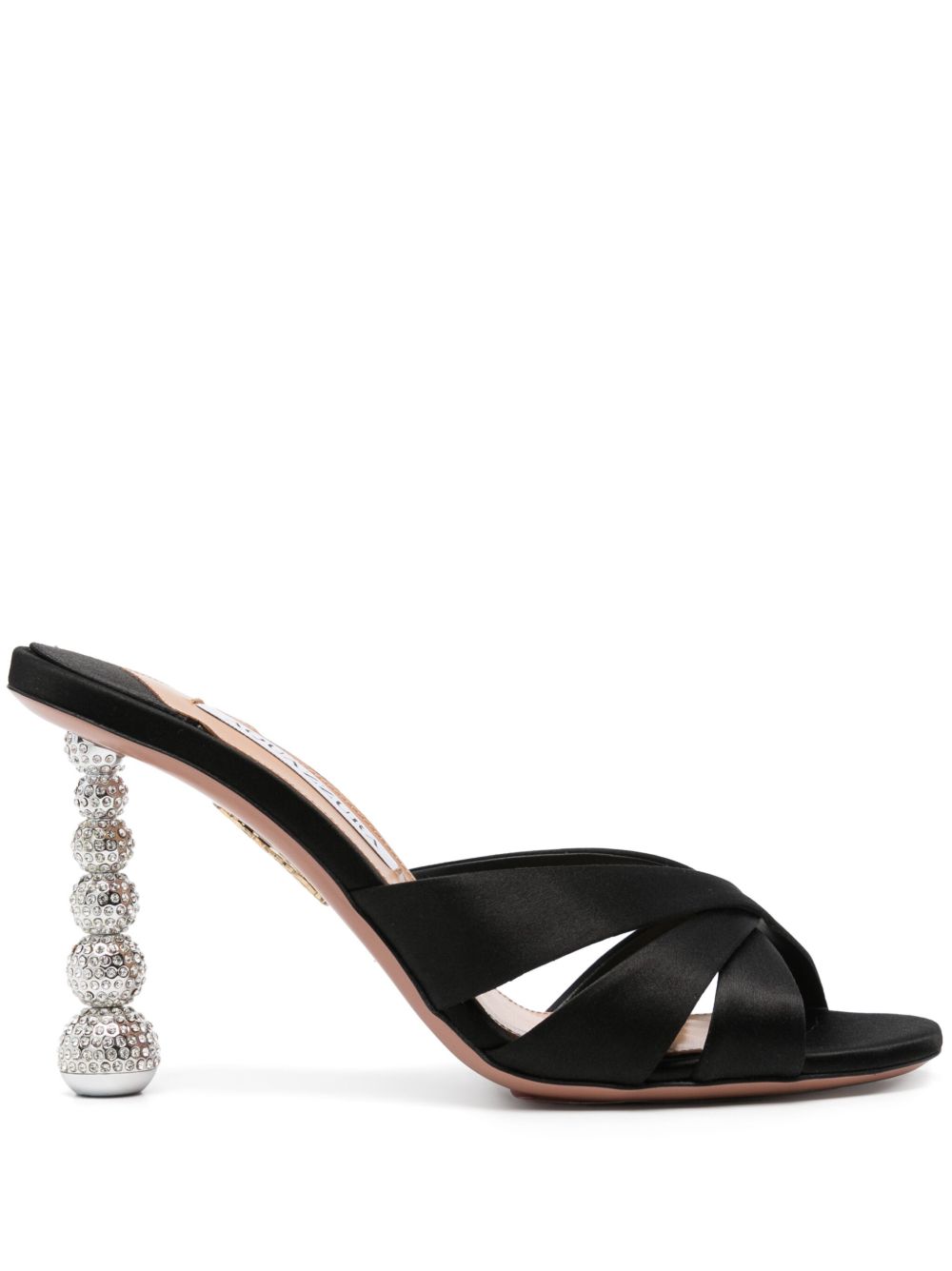 Aquazzura Yes Baby Mule 高跟凉鞋（9.5厘米） - 黑色