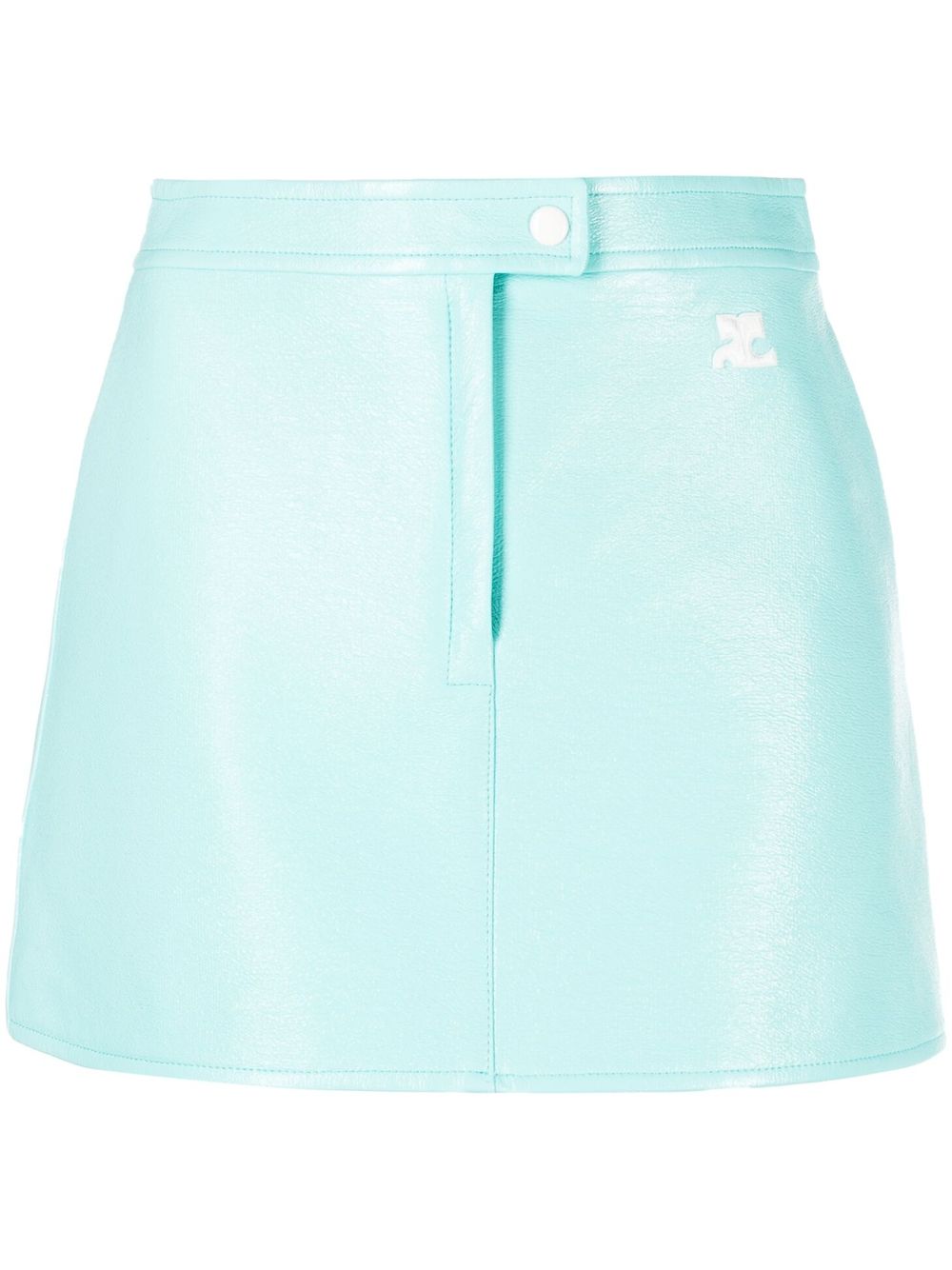 Courrèges Gonna Reedition 漆光面料半身裙 - 蓝色