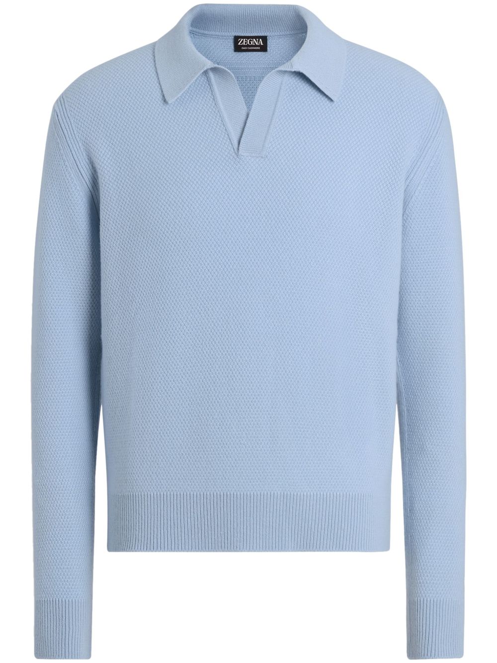 Zegna Oasi 羊绒polo衫 - 蓝色