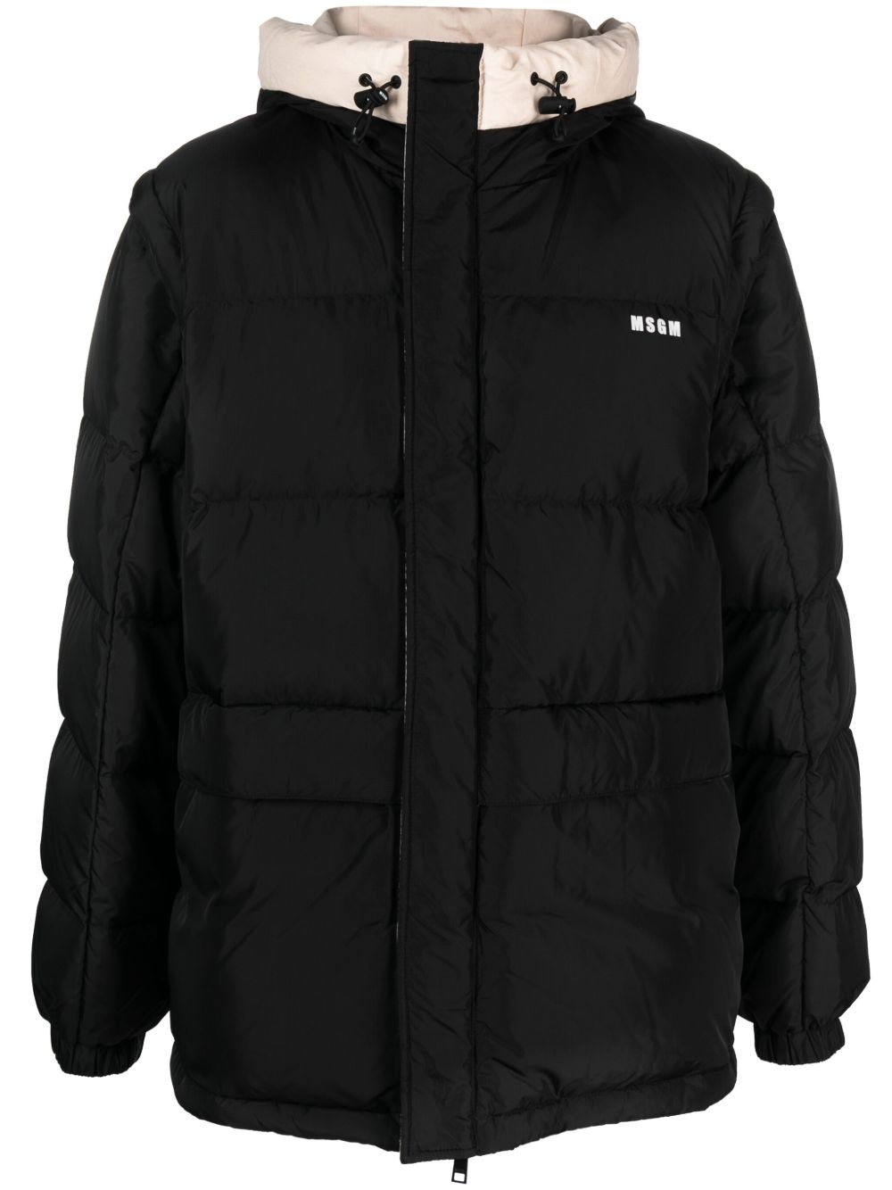 MSGM logo刺绣填充夹克 - 黑色