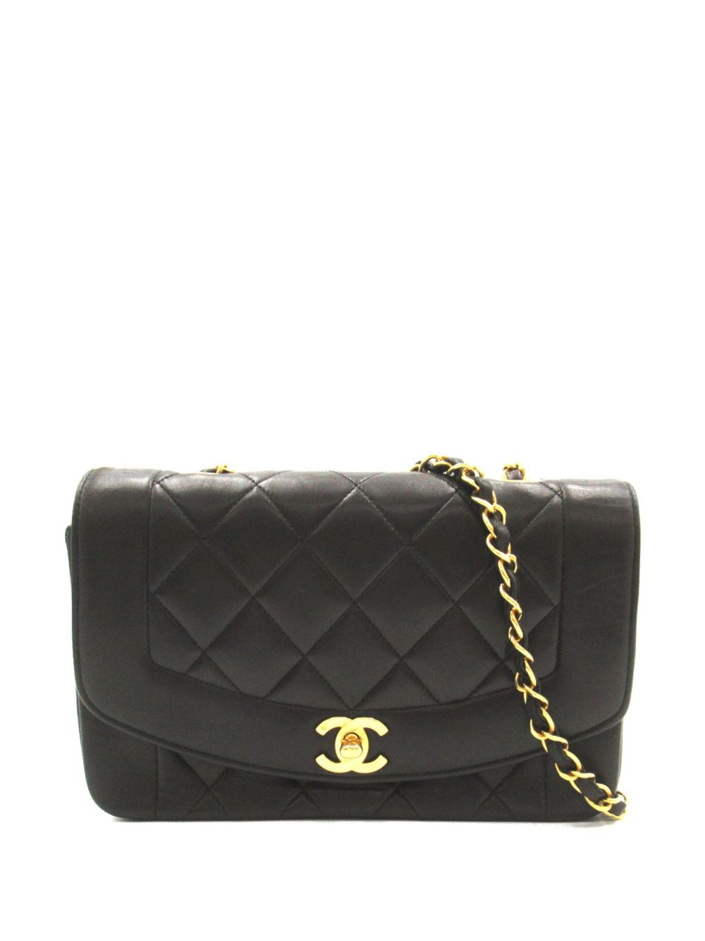 CHANEL Pre-Owned Diana 单肩包（1991-1994年典藏款） - 黑色
