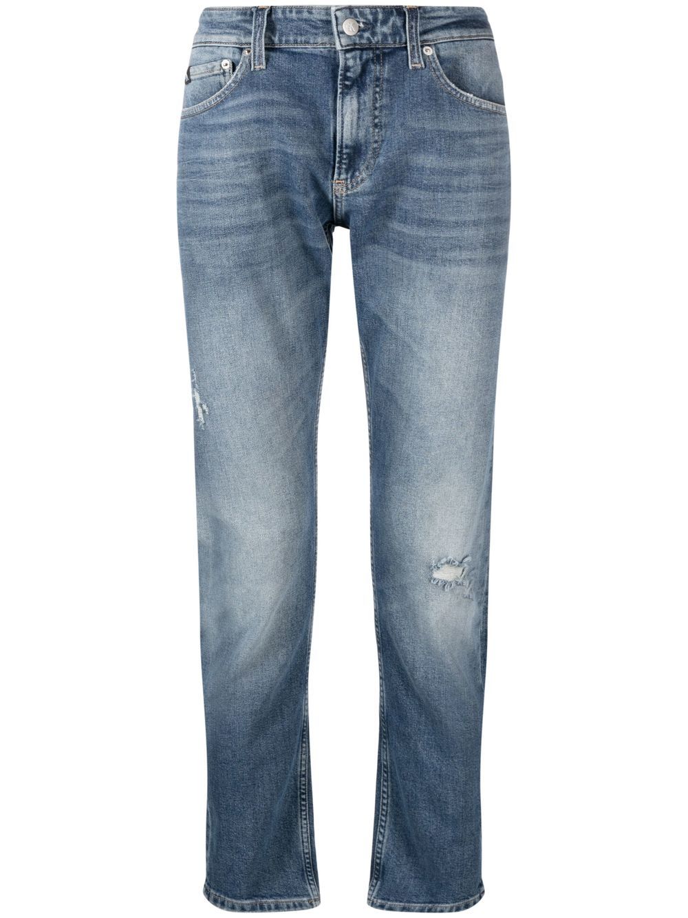 Calvin Klein Jeans 中腰修身牛仔裤 - 蓝色