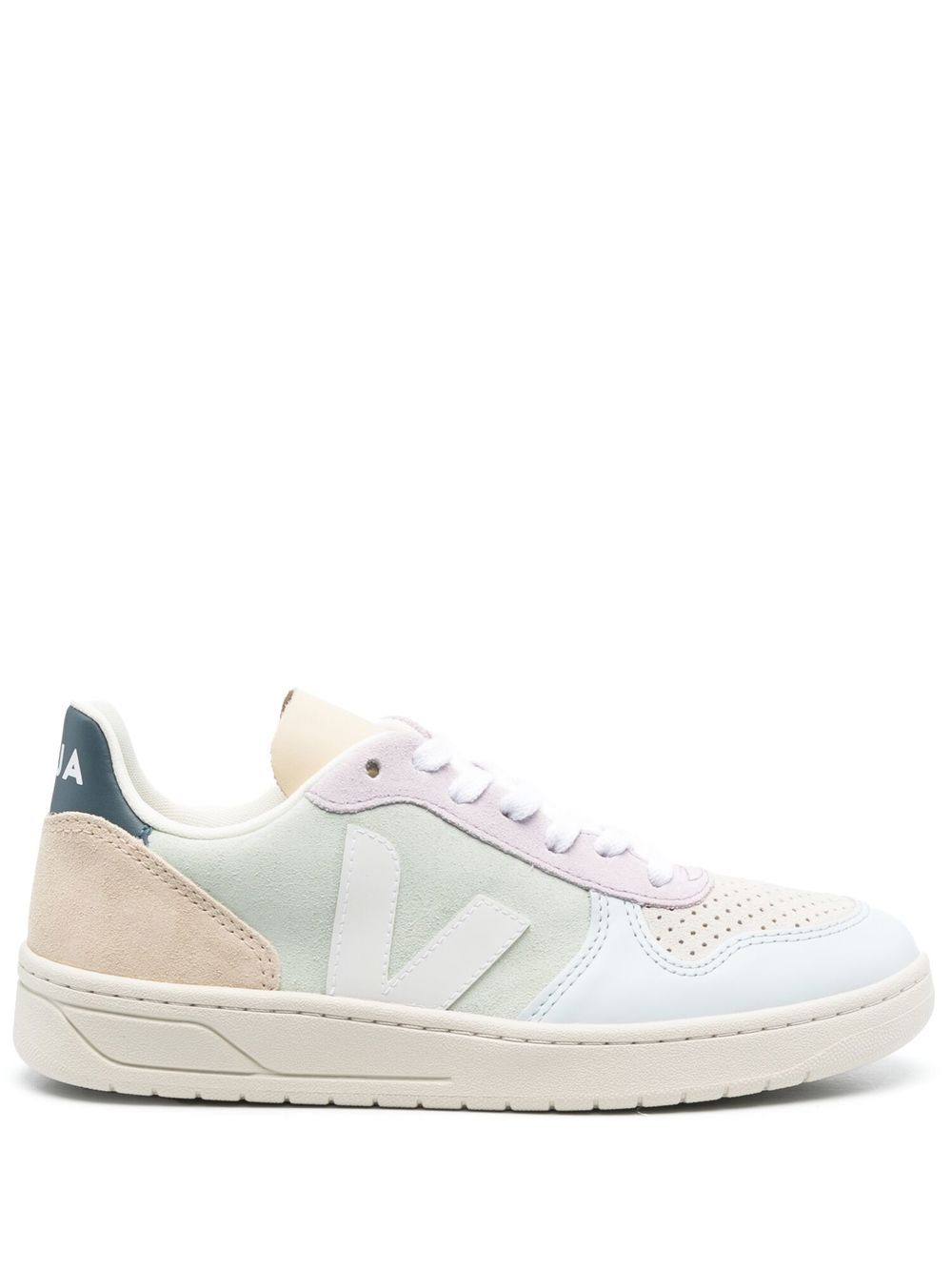 VEJA V-10 绒面皮运动鞋 - 绿色