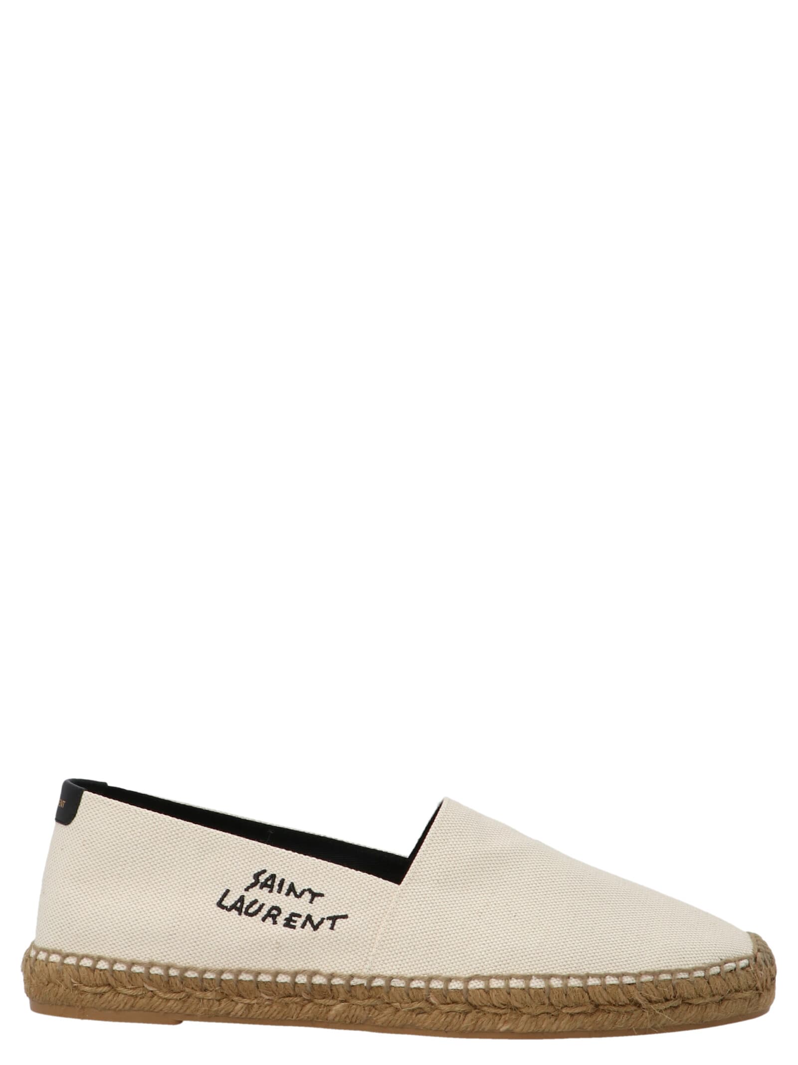 Saint Laurent Canvas Espadrilles With Embroidery