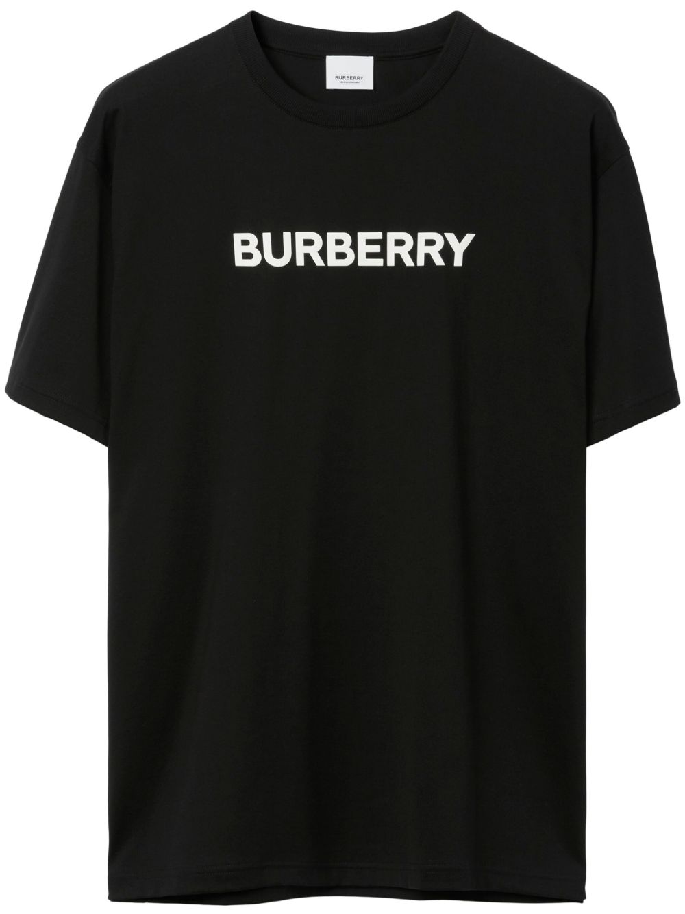 Burberry logo印花棉T恤 - 黑色