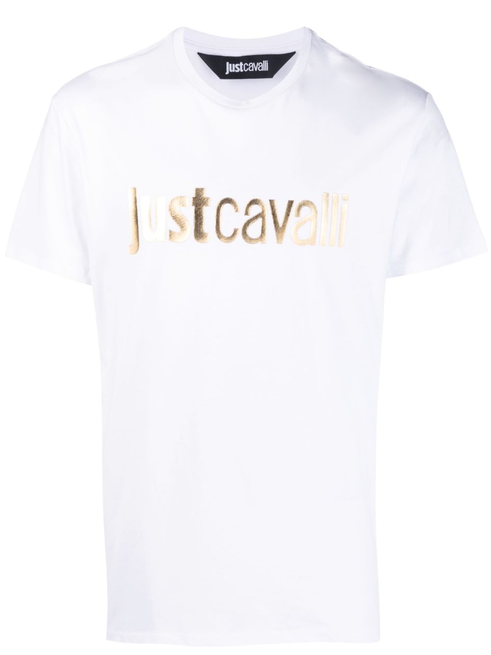 Just Cavalli logo印花棉T恤 - 白色
