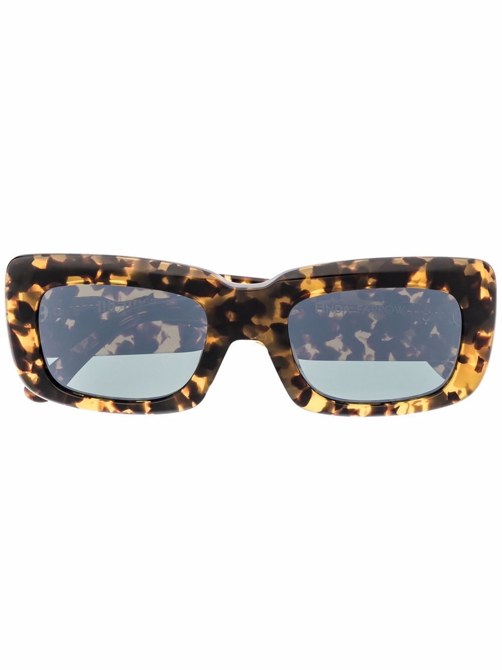 Linda Farrow x The Attico Marfa 方框太阳眼镜 - 褐色