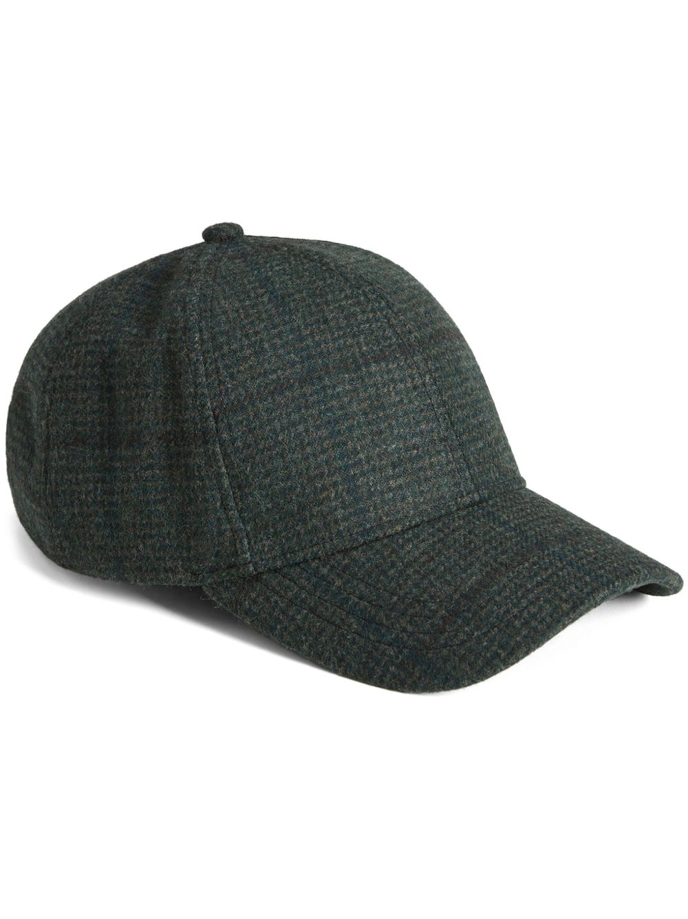 Woolrich 格纹棒球帽 - 绿色
