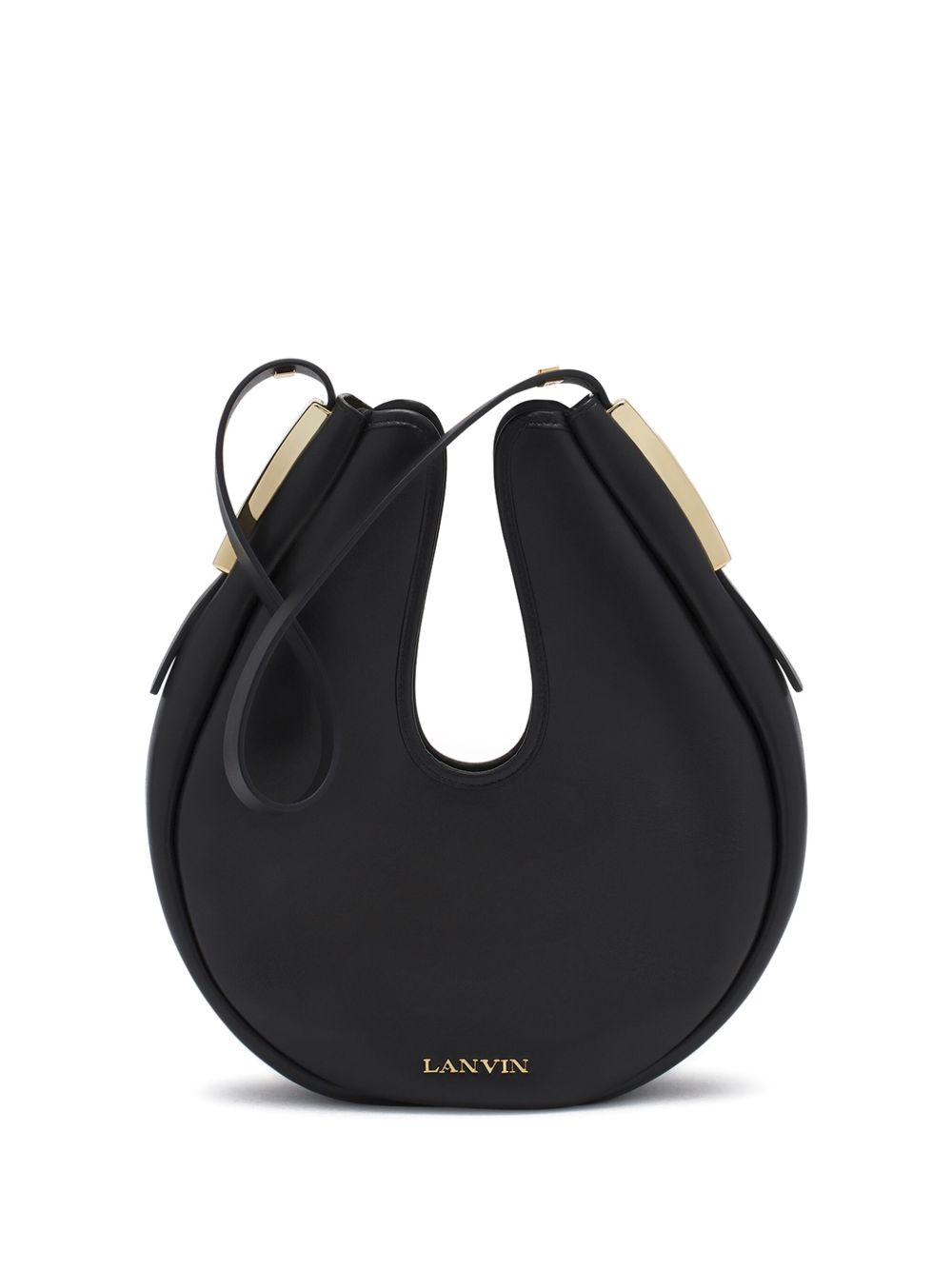 Lanvin logo字母单肩包 - 黑色