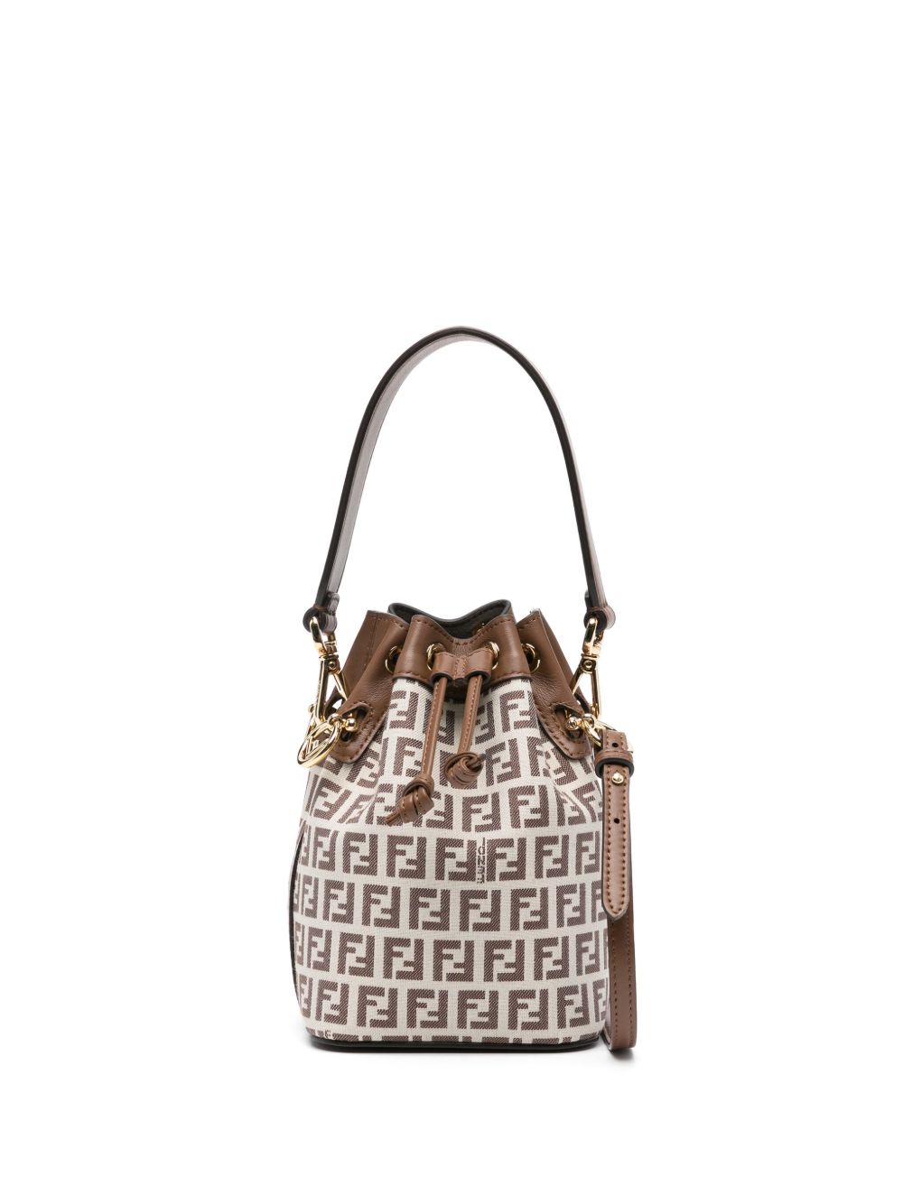 FENDI Mon Tresor FF 图案迷你包 - 褐色