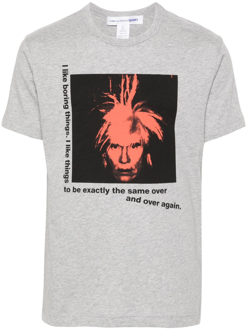 Comme Des Garçons Shirt Andy Warhol 棉T恤 - 灰色