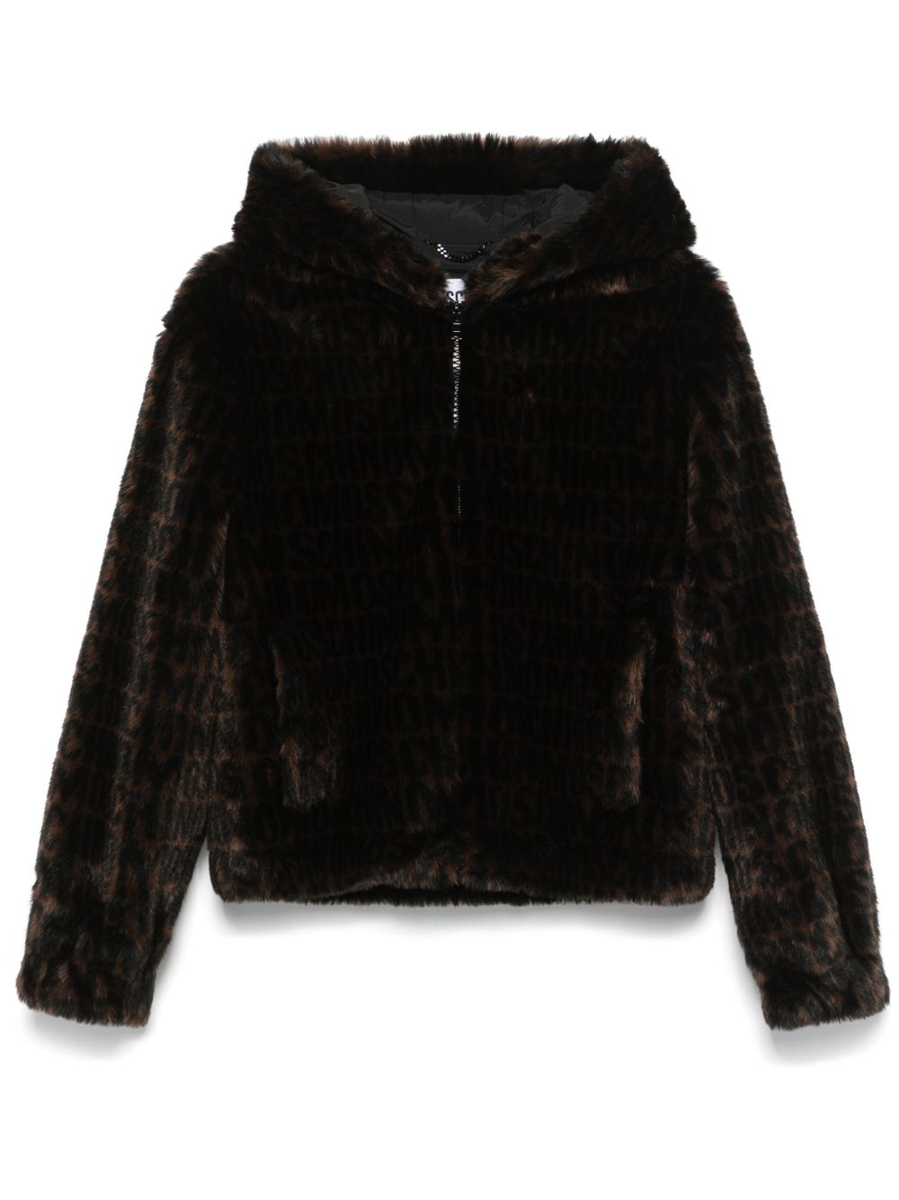 Moschino logo图案夹克 - 褐色