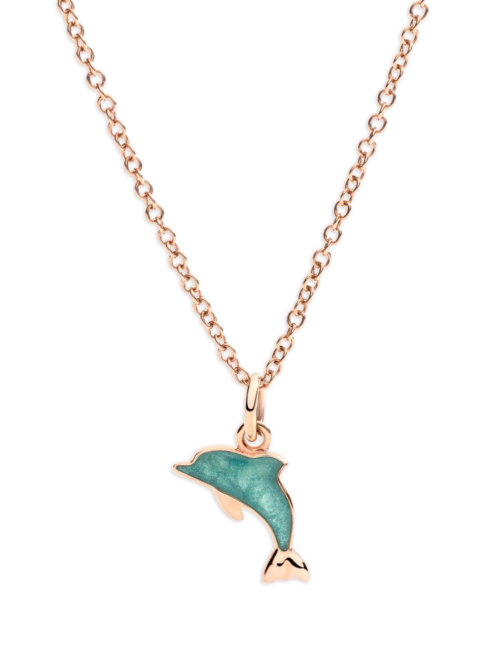 Dodo 9K玫瑰金 Dolphin 吊坠 - 金色