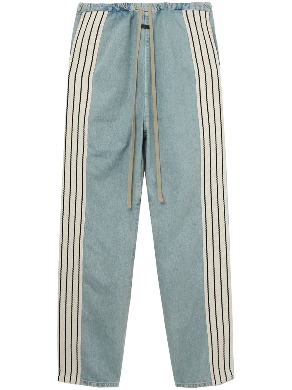 Fear Of God 条纹细节直筒牛仔裤 - 蓝色