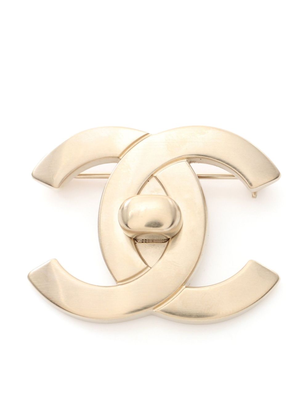 CHANEL Pre-Owned Turn-Lock 胸针（1986-1988年典藏款） - 金色
