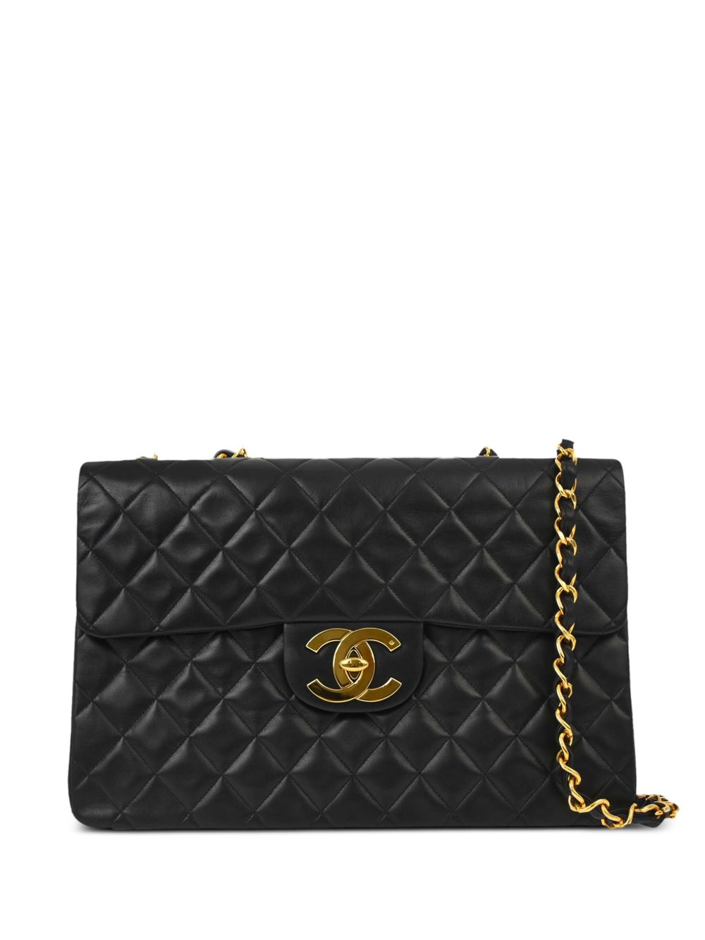 CHANEL Pre-Owned Classic Flap 超大单肩包（1995年典藏款） - 黑色