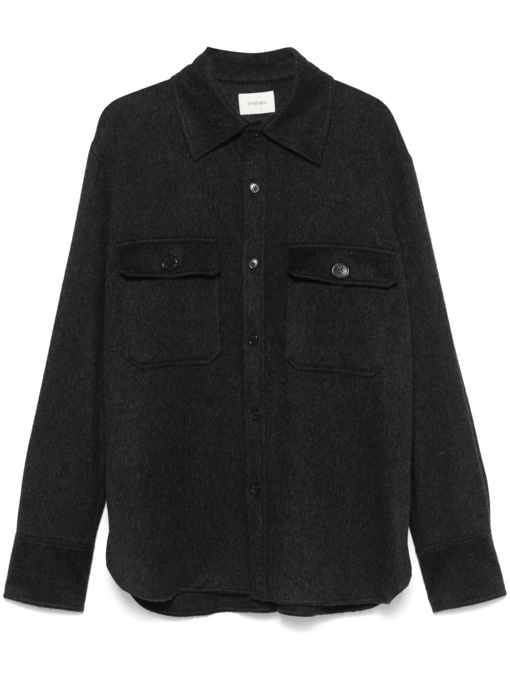 Saint Laurent 拉绒衬衫 - 灰色