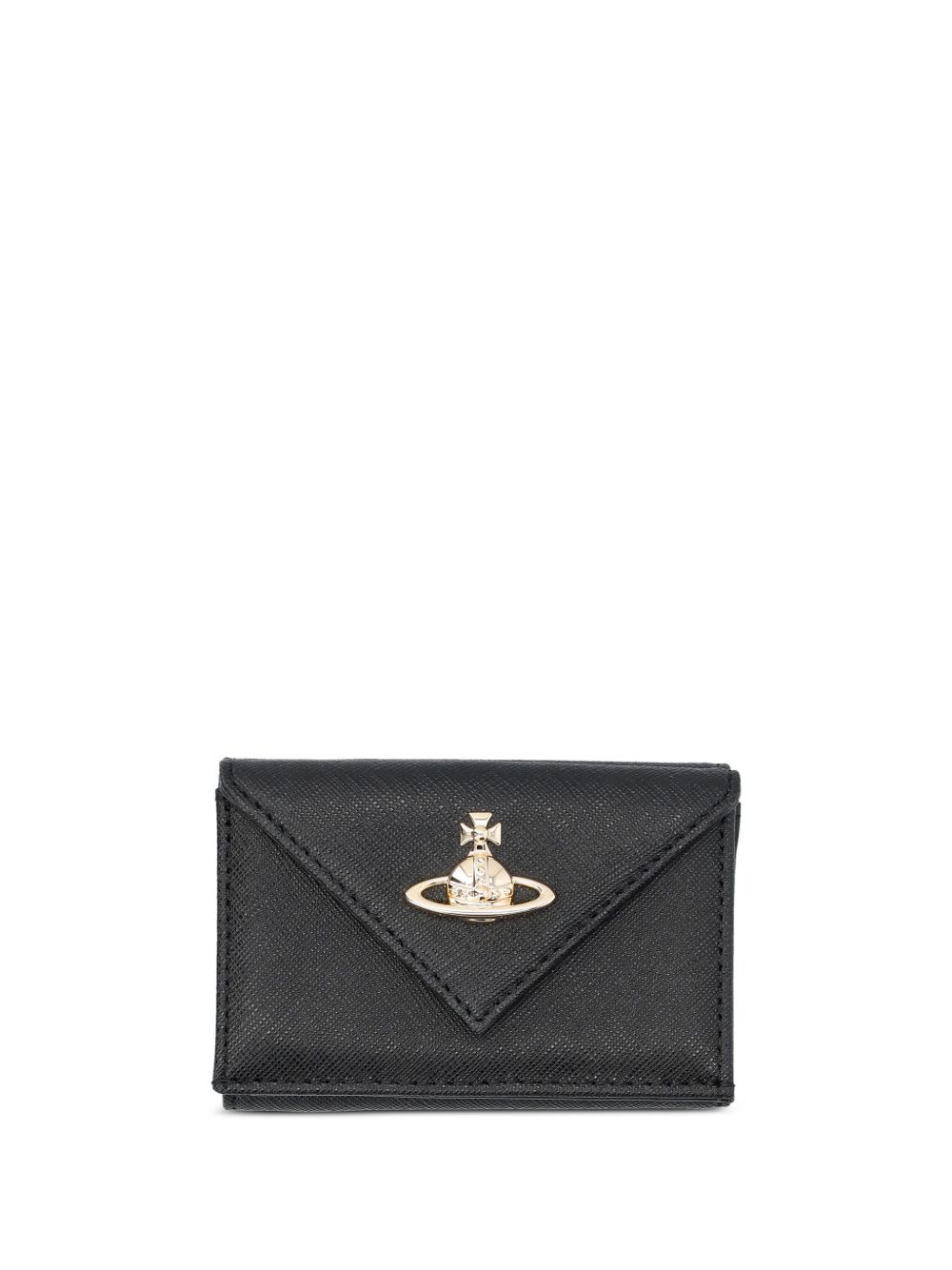 Vivienne Westwood 信封式皮质钱包 - 黑色