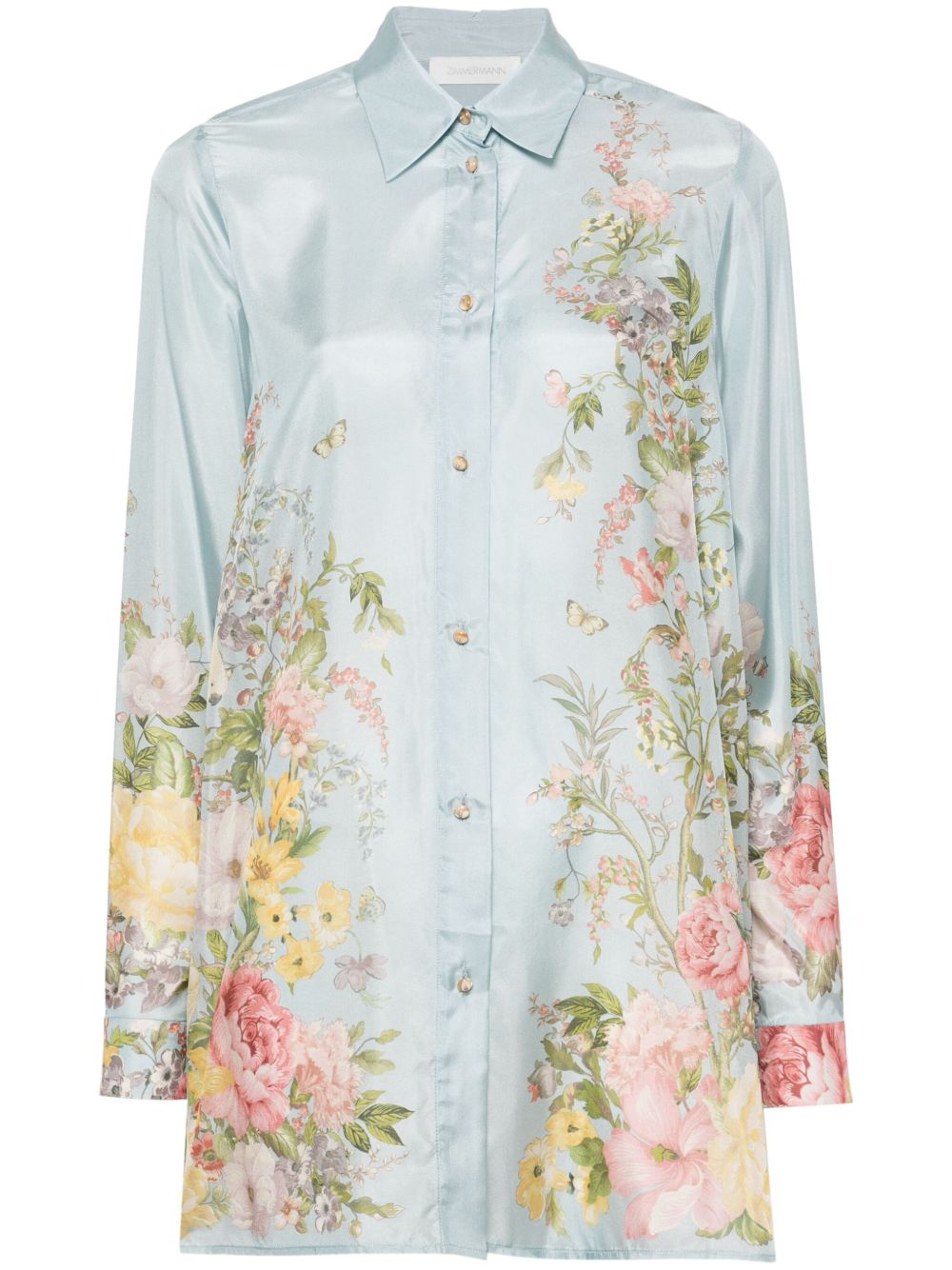ZIMMERMANN Waverly 花卉印花衬衫 - 蓝色