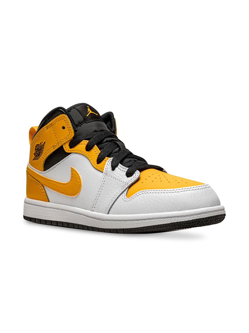 Jordan Kids "Air Jordan 1 Mid ""University Gold"" 板鞋" - 白色