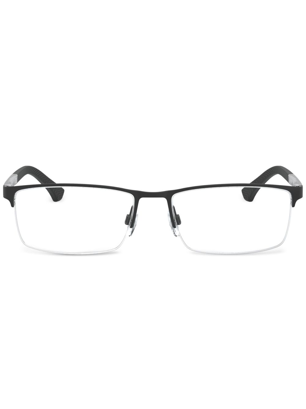 Emporio Armani 长方形镜框眼镜 - 黑色