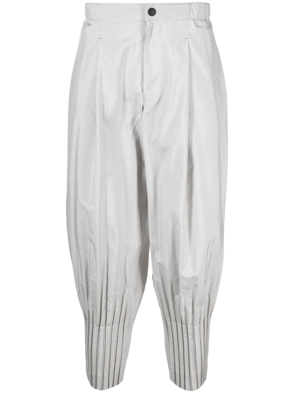 Homme Plissé Issey Miyake Cascade 褶饰长裤 - 灰色