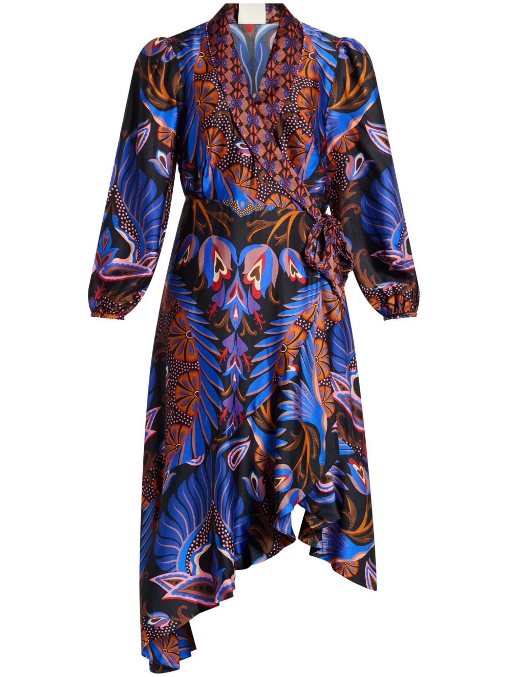 FARM Rio asymmetric midi dress - 紫色