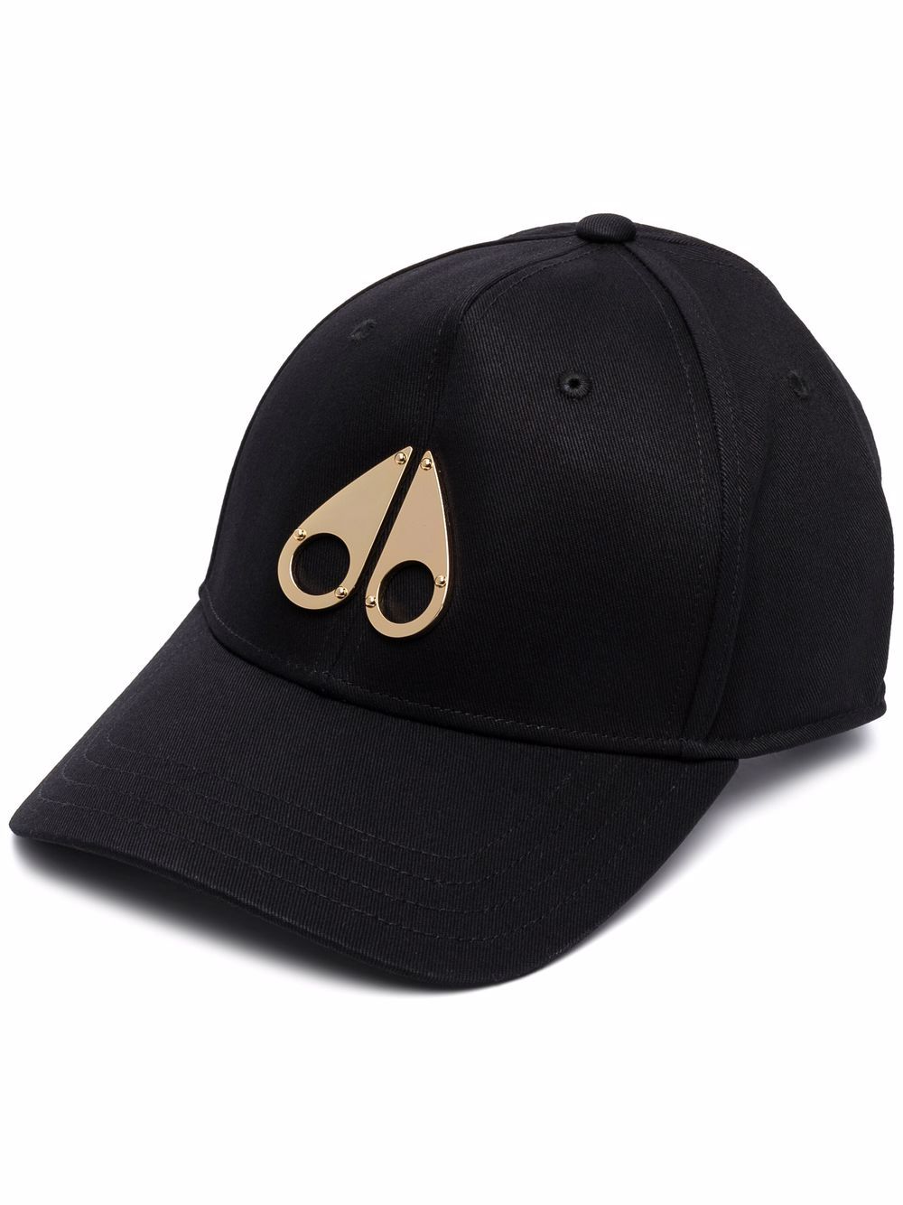Moose Knuckles logo标志印花棒球帽 - 黑色