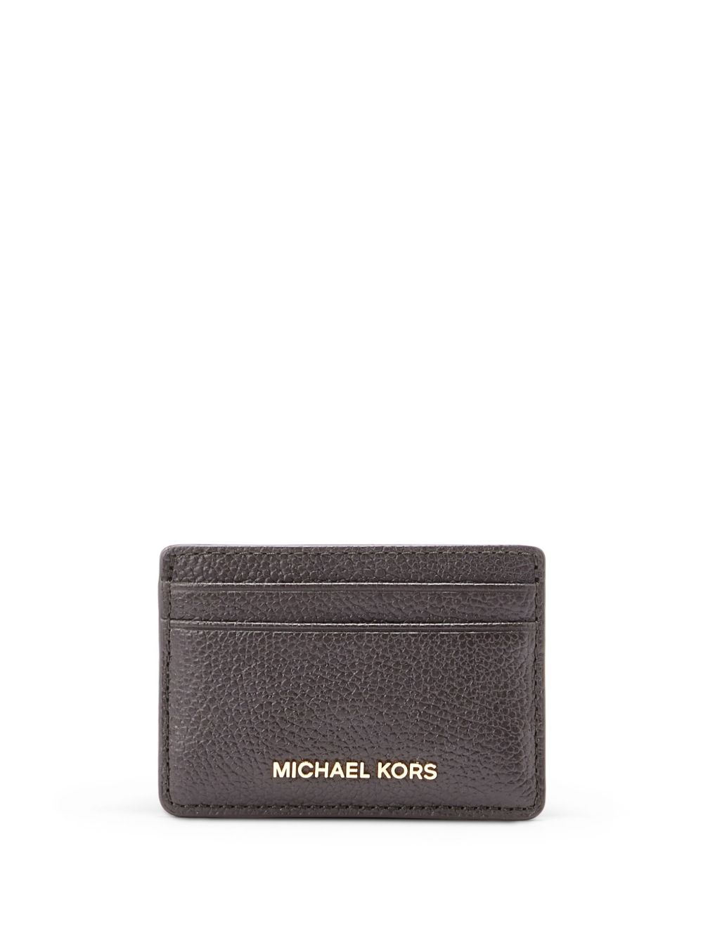 Michael Kors 纹理皮质卡夹 - 褐色